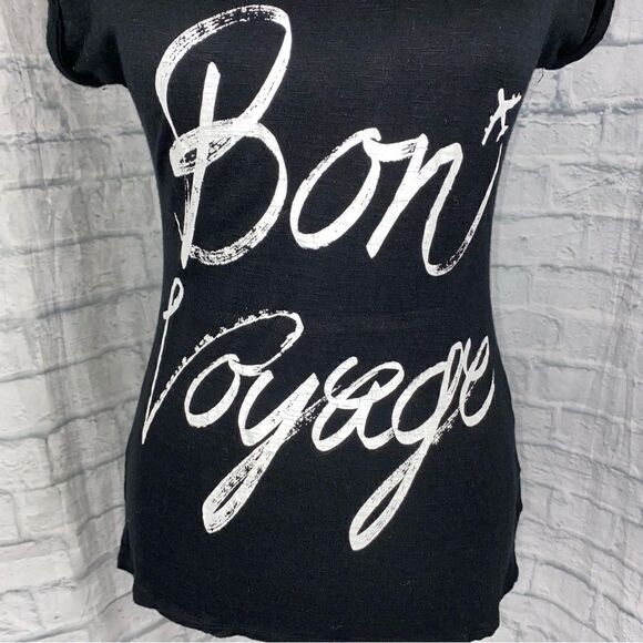 Apt 9 crewneck print shirt black women size XS - Picture 2 of 9